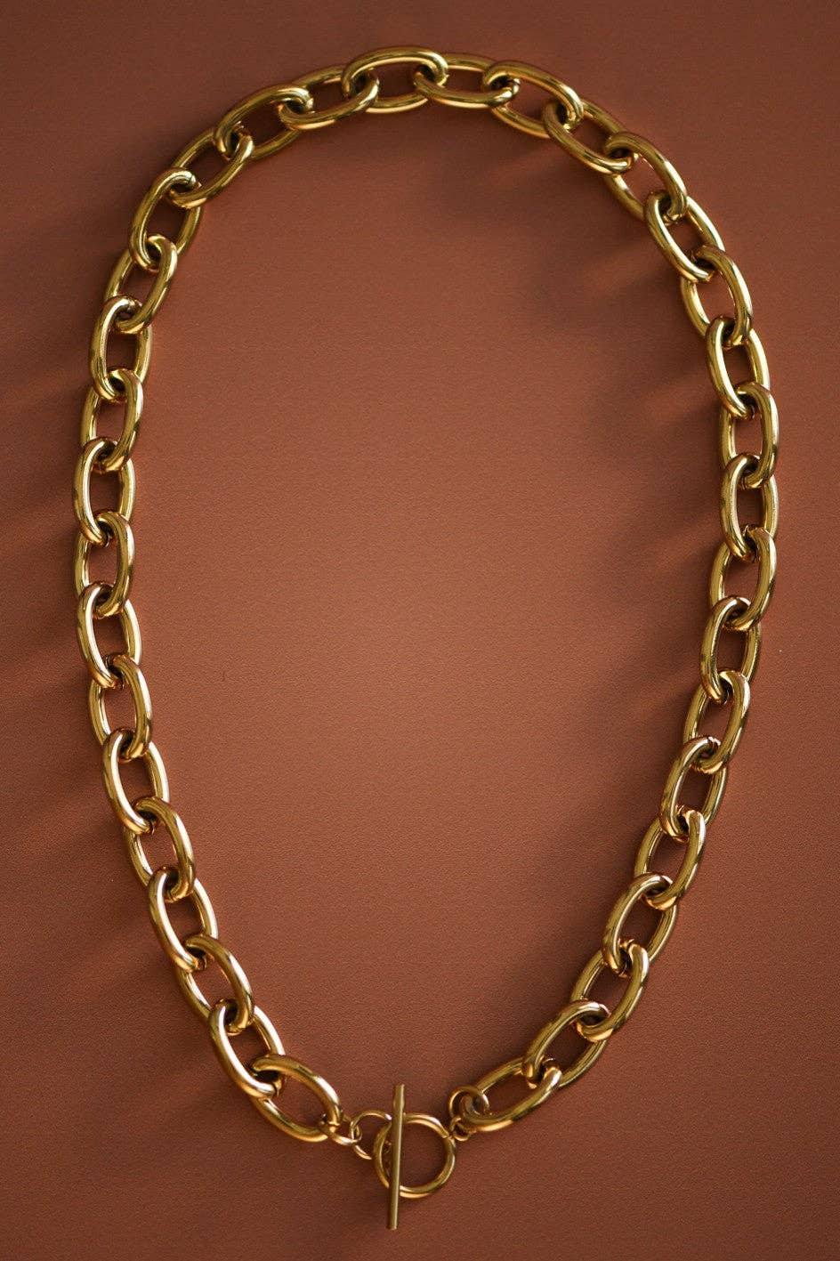 18K Gold Plated Waterproof Stainless Steel Chain Necklace
