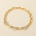 Gold-Plated Pavé Link Bracelet – Luxe Sparkle