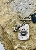 Silver Toggle Charm Necklace
