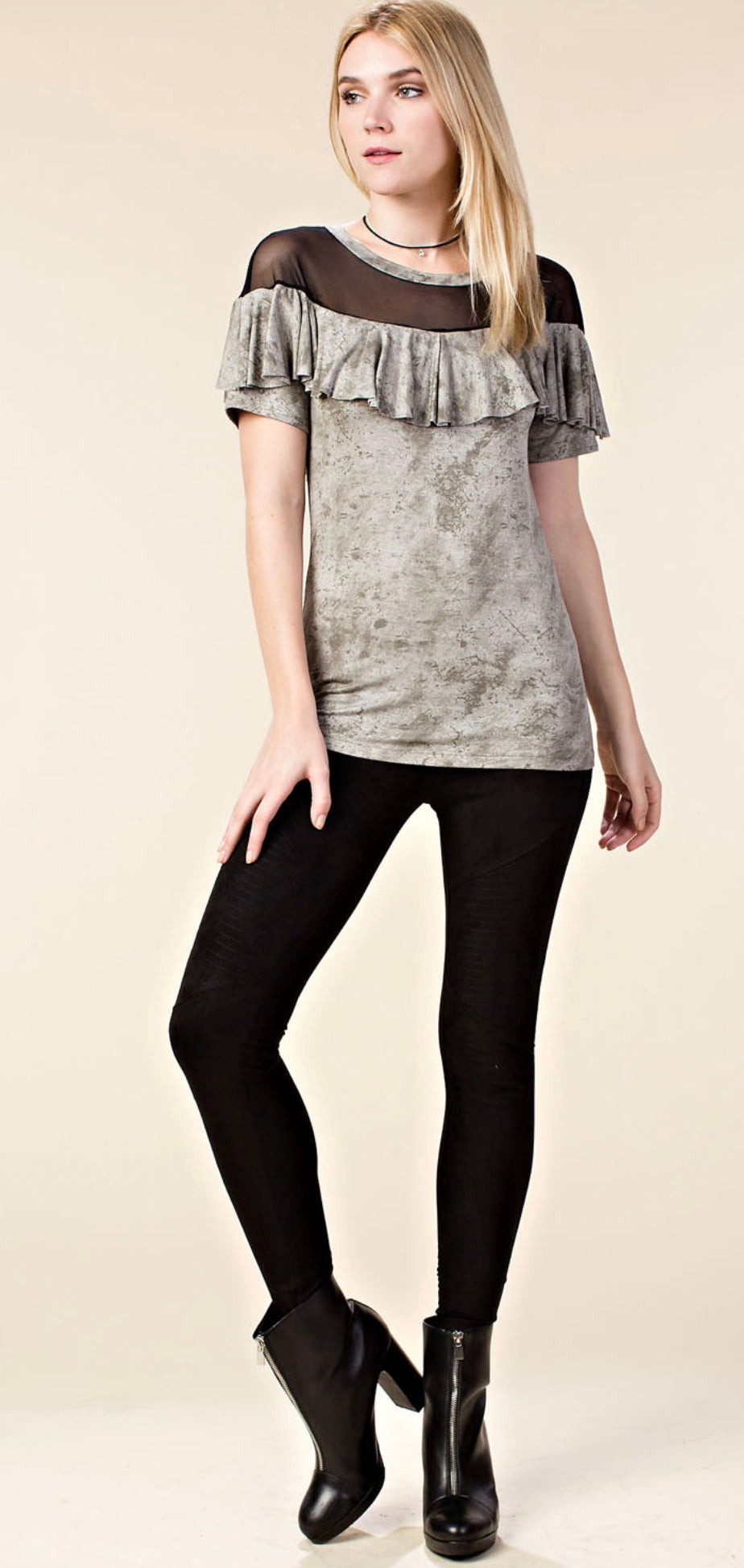 Cotton Top with Mesh