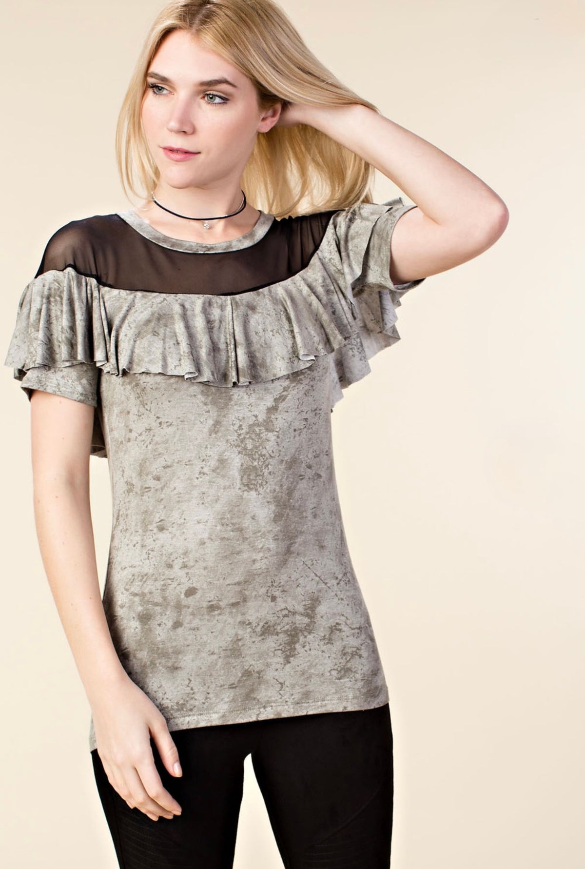 Cotton Top with Mesh
